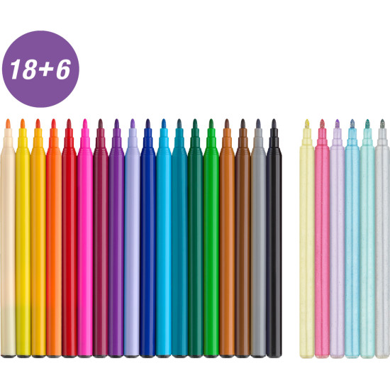 Фломастеры Faber-Castell Unicorn, Multicolor, С блестками