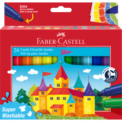 Фломастеры Faber-Castell Jumbo, Суперстираемые, Multicolor