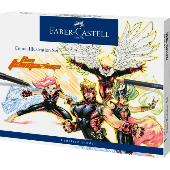Dāvanu komplekts Faber-Castell Comic Illustration set, 15gab/iep