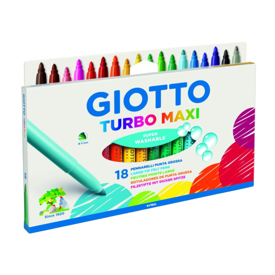 Flomāsteri Giotto Turbo Maxi 18 krāsas