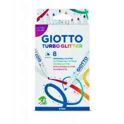 Flomāsteri Giotto Turbo Glitter 8 krāsas