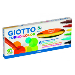 Flomāsteri Giotto Turbo Color, 6 krāsas