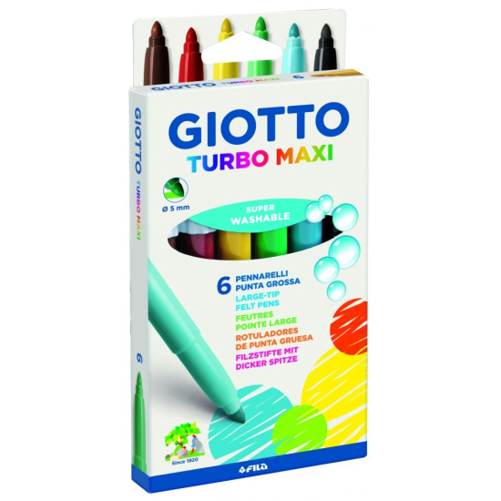 Flomāsteri Giotto Turbo Maxi, 6krāsas