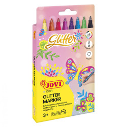 Flomāsteri Jovi Glitter, mirdzošie, 8 krāsas