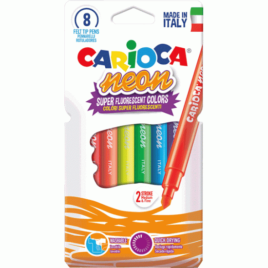 *Flomāsteri CARIOCA NEON, 8 krāsas