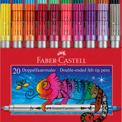 Divpusēji flomāsteri Faber Castell Glitter, 20 krāsas