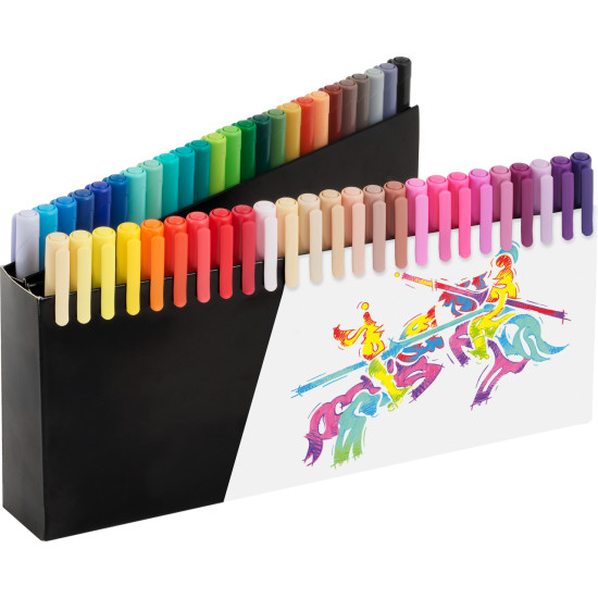 Otas tipa flomāsteri Faber-Castell Black Edition 50 krāsas