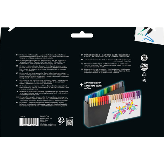Otas tipa flomāsteri Faber-Castell Black Edition 50 krāsas