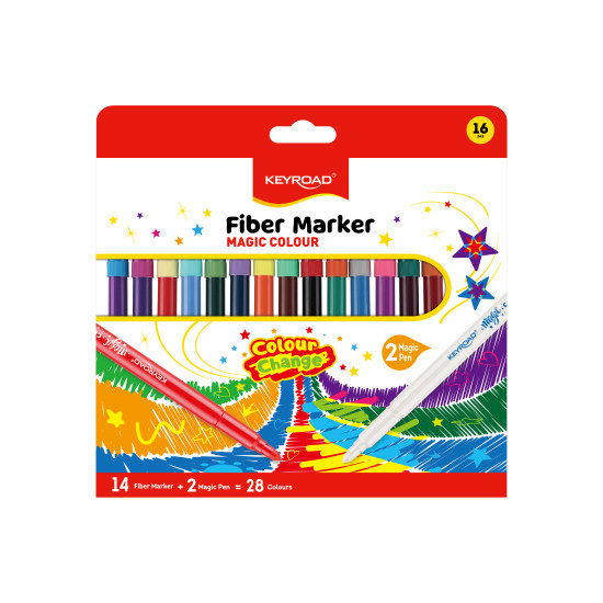 Flomāsteri Keyroad Magic 14 krāsas + maģiskie flomāsteri
