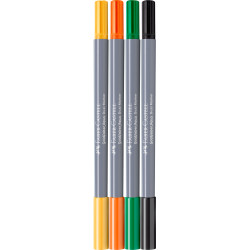 Akvareļu marķieri Faber-Castell Goldfaber Aqua, divpusēji, 4 krāsas, Leaves