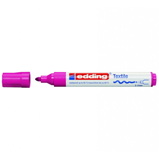 Tekstila marķieris Edding 4500 2-3.0mm, konisks, rozā