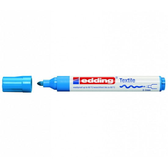 Tekstila marķieris Edding 4500 2-3.0mm, konisks, gaiši zils