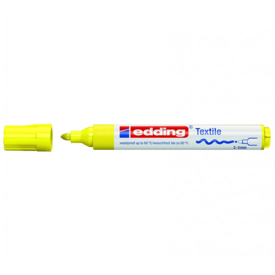 Tekstila marķieris Edding 4500 2-3.0mm, konisks, neona dzeltens