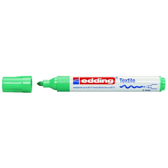 Tekstila marķieris Edding 4500 2-3.0mm, konisks, zilganzaļš