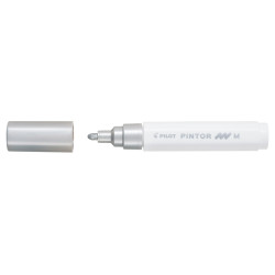 Dekoratīvais marķieris Pilot Pintor 1.4mm, konisks, Silver argent
