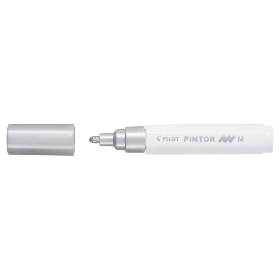 Dekoratīvais marķieris Pilot Pintor 1.4mm, konisks, Silver argent