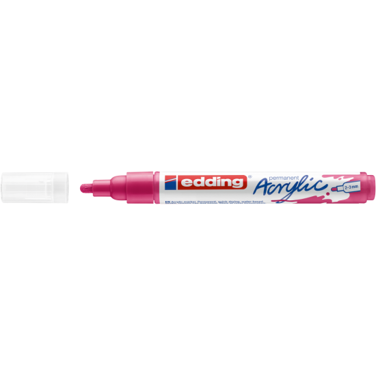 Akrila marķieris Edding 5100 2-3mm, noapaļots, rozā