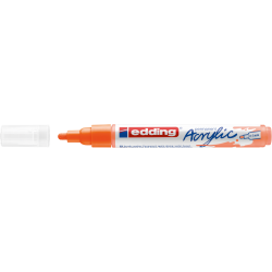 Акриловый маркер edding 5100, Неоновый Оранжевый, Яркий Цвет