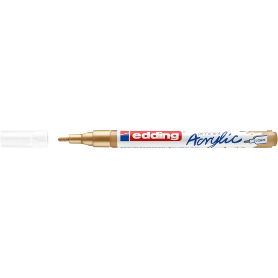 Akrila marķieris Edding 5300 1-2mm, konisks, zelts