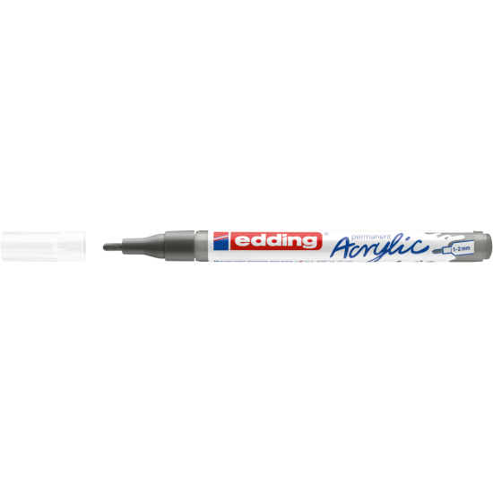 Akrila marķieris Edding 5300 1-2mm, konisks, pelēks