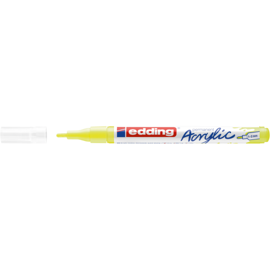 Akrila marķieris Edding 5300 1-2mm, konisks, neona dzeltens