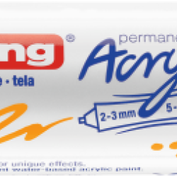 Akrila marķieris Edding 5400 2-10mm, divpusējs, nošķelts, tumši dzeltens