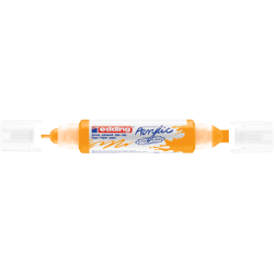 Akrila marķieris Edding 5400 2-10mm, divpusējs, nošķelts, tumši dzeltens