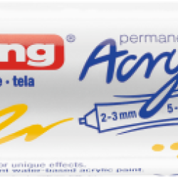 Akrila marķieris Edding 5400 2-10mm, divpusējs, nošķelts, dzeltens
