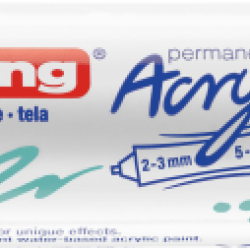 Akrila marķieris Edding 5400 2-10mm, divpusējs, nošķelts, tirkīza