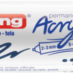 Akrila marķieris Edding 5400 2-10mm, divpusējs, nošķelts, tumši zils
