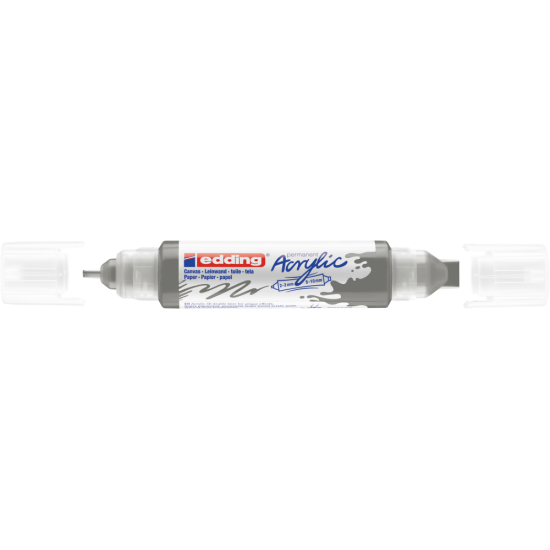 Akrila marķieris Edding 5400 2-10mm, divpusējs, nošķelts, pelēks