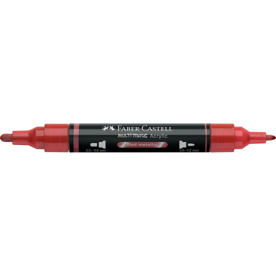 Akrila marķieris Faber-Castell Multimark SP, 1-3mm, konisks, divpusējs, 296