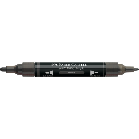 Akrila marķieris Faber-Castell Multimark SP, 1-3mm, konisks, divpusējs, 199