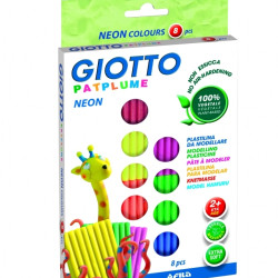 Plastilīns Fila Giotto Patplume, 8 neona krāsas