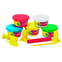 Plastilīns Fila Giotto Bebe, 4x100g, dzeltens/zils/sarkans/balts