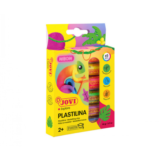 Plastilīns Jovi Neon, 15g, 6 krāsas