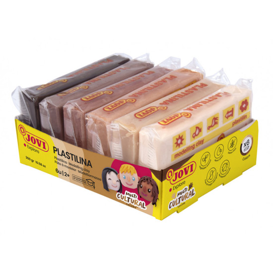 Plastiliīns Jovi Multicultural, 50g, 6 krāsas