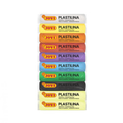 Plastilīns Jovi 15g, 8 pamatkrāsas + 2 luminscējošas