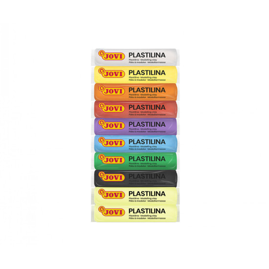 Plastilīns Jovi 15g, 8 pamatkrāsas + 2 luminscējošas
