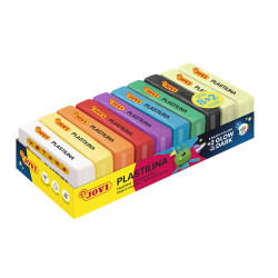 Plastilīns Jovi 70s, 50g, 8 pamatkrāsas + 2 luminscējošas