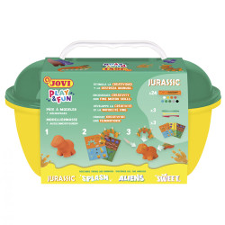 Modelēšanas masas komplekts Jovi Play&Fun Jurassic, 24 krāsas