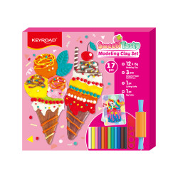 Plastilīna komplekts Keyroad Sweet Tasty, 17 priekšmeti