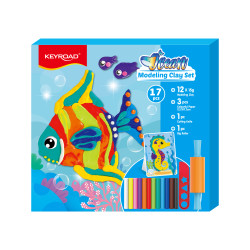 Plastilīna komplekts Keyroad Ocean, 17 priekšmeti