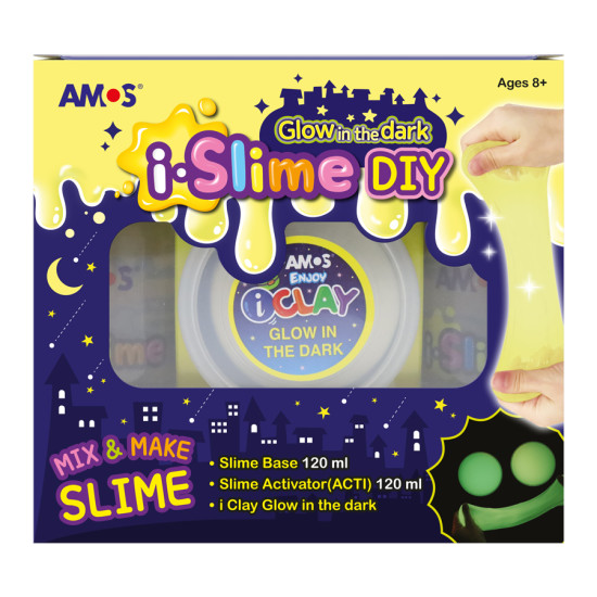 Komplekts Slaima veidošanai Amos iSlime Glow in the Dark