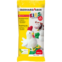 Modelēšanas māls EberhardFaber Kids 1kg, balta