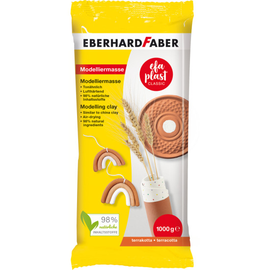 Modelēšanas māls EberhardFaber Classic 1kg, terakota