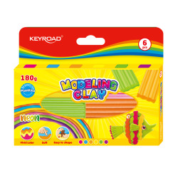 Plastilīns Keyroad 6 neona krāsas