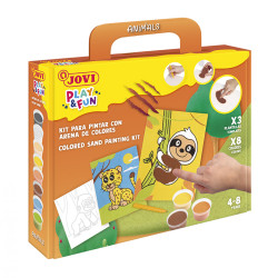 Smilšu krāsošanas komplekts JOVI PLAY & FUN DZĪVNIEKI