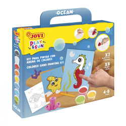 Smilšu krāsošanas komplekts JOVI PLAY & FUN OKEĀNS