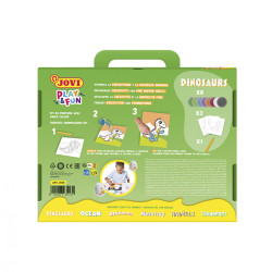 Smilšu krāsošanas komplekts JOVI PLAY & FUN DINOZAURI